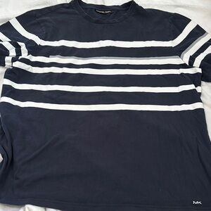 Michael Kors Men's Navy Striped Shirt